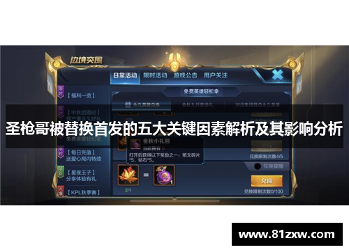 圣枪哥被替换首发的五大关键因素解析及其影响分析
